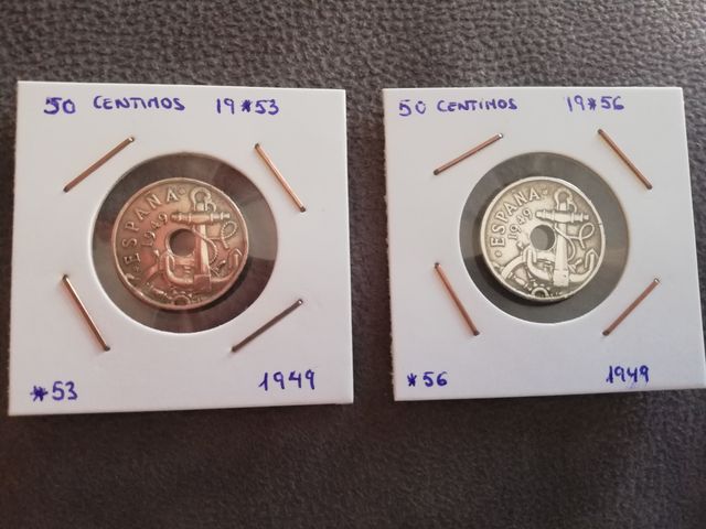 Monedas 50 centimos 1949 *53-*56