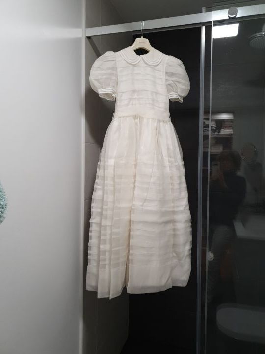 Vestido Primera Comunión con can can y limosnera