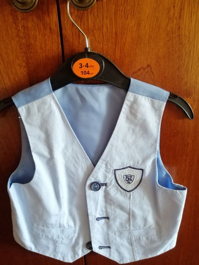 conjunto americana camisa y chaleco