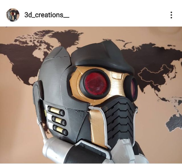 Casco Star lord impreso en 3D