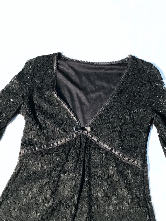 VESTIDO DE ENCANJE NEGRO , para eventos