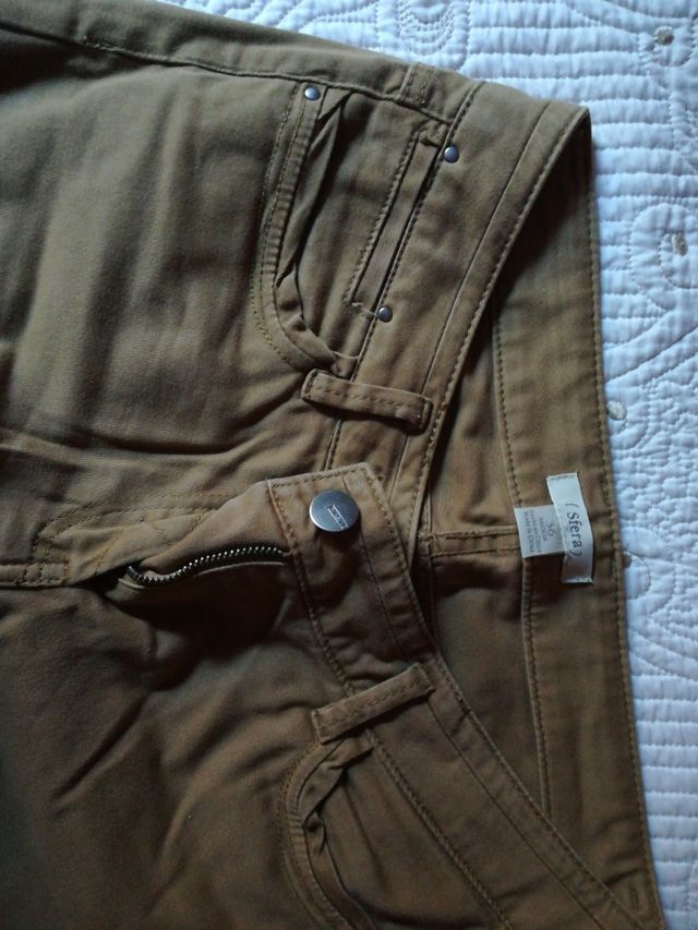 Pantalón largo mujer.Pantalon Beige