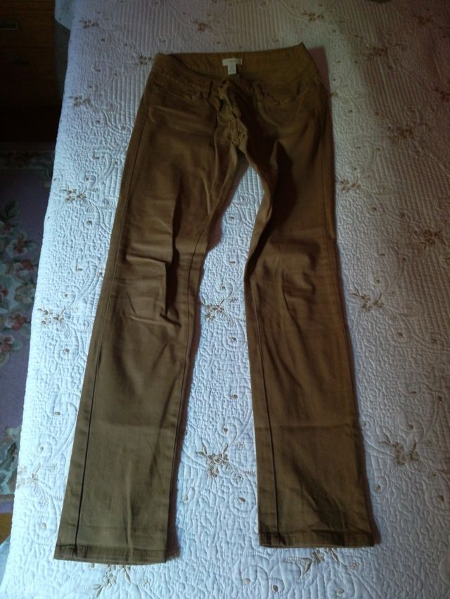 Pantalón largo mujer.Pantalon Beige