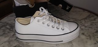 converse blanca cuero plataforma converse blanca cuero plataforma