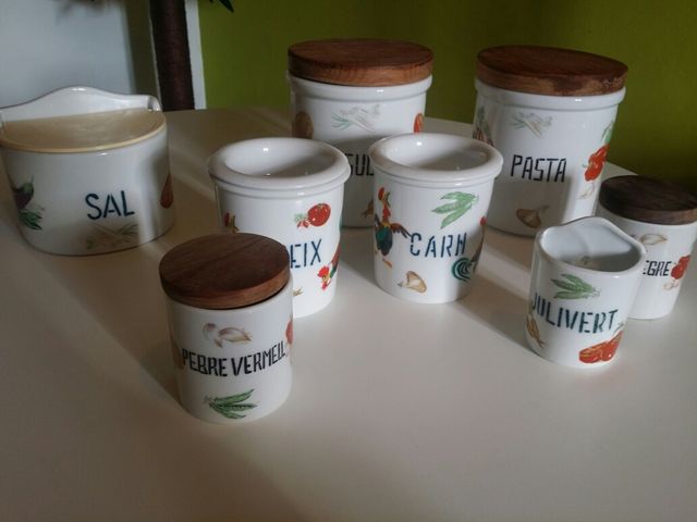 Colección 11 botes cocina vintage de segunda mano por 90 € en Barcelona