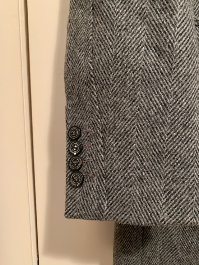 Abrigo vestir elegante Zara gris