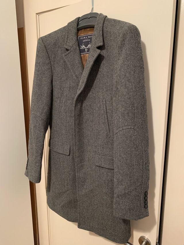 Abrigo vestir elegante Zara gris
