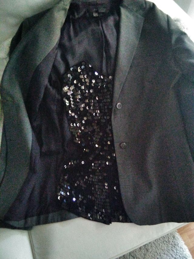 CONJUNTO Chaqueta Zara y camiseta lenejuela