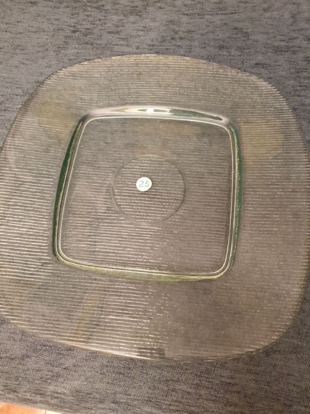 PLATO CRISTAL MULTIUSOS DE 32 CM NUEVO!!