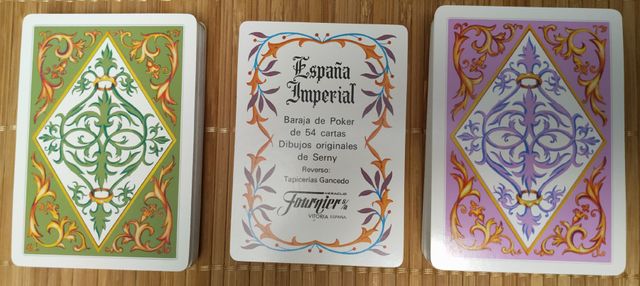 Baraja de póker "ESPAÑA IMPERIAL" de 54 cartas.