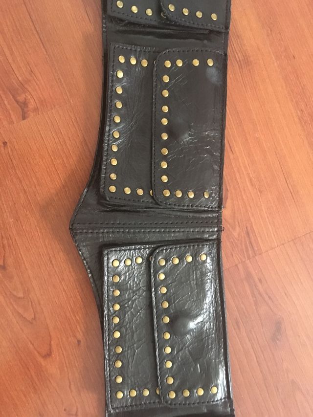 Cinturon cuero negro