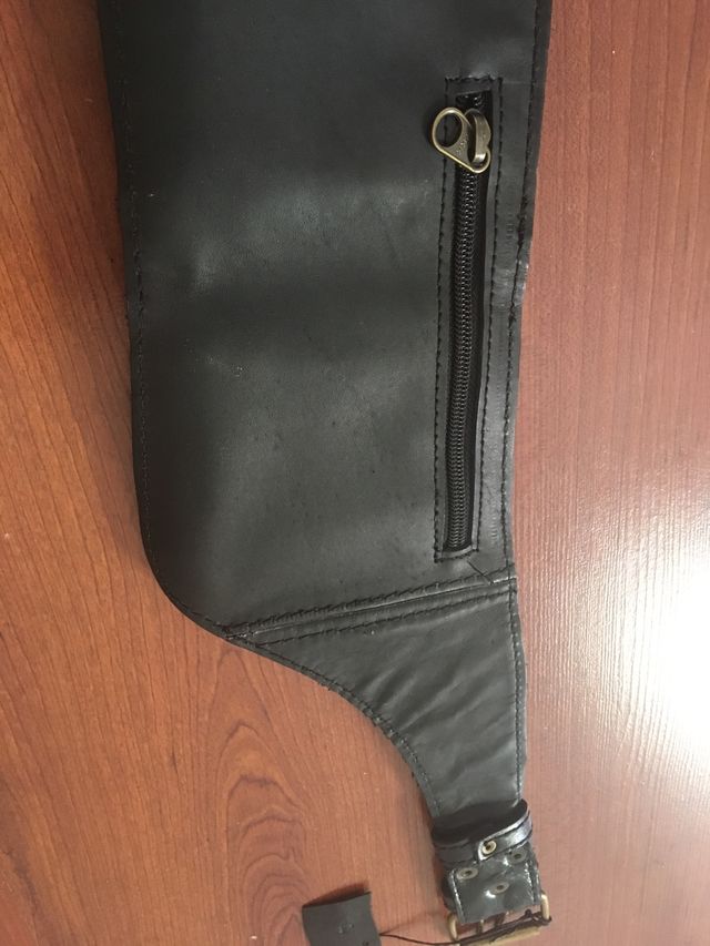 Cinturon cuero negro