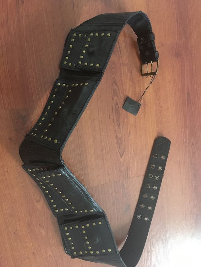 Cinturon cuero negro
