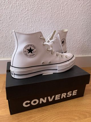 converse blanca cuero plataforma converse blanca cuero plataforma
