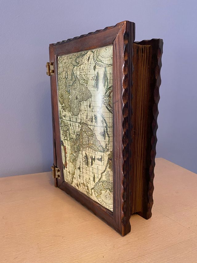 CAJA LIBRO DE MADERA