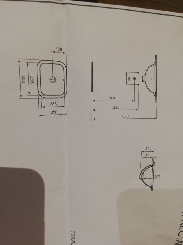 LAVABO BAJO ENCIMERA 42 CM