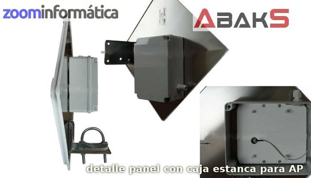 Antena WIFI de panel 19dbi con caja estanca AP