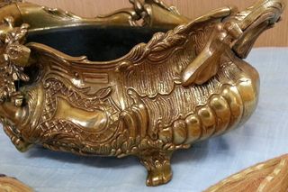 Centro de mesa en bronce. Gran tamaño. Años 70. de segunda Centro de mesa en bronce. Gran tamaño. Años 70
