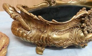 Centro de mesa en bronce. Gran tamaño. Años 70. de segunda Centro de mesa en bronce. Gran tamaño. Años 70