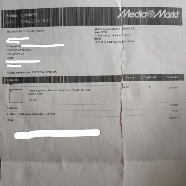 WACOM Intuos tablet gráfica