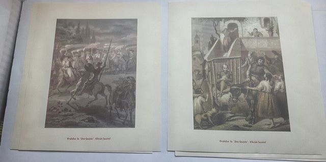 ✒️ 6 Grabados + libro Don Quijote