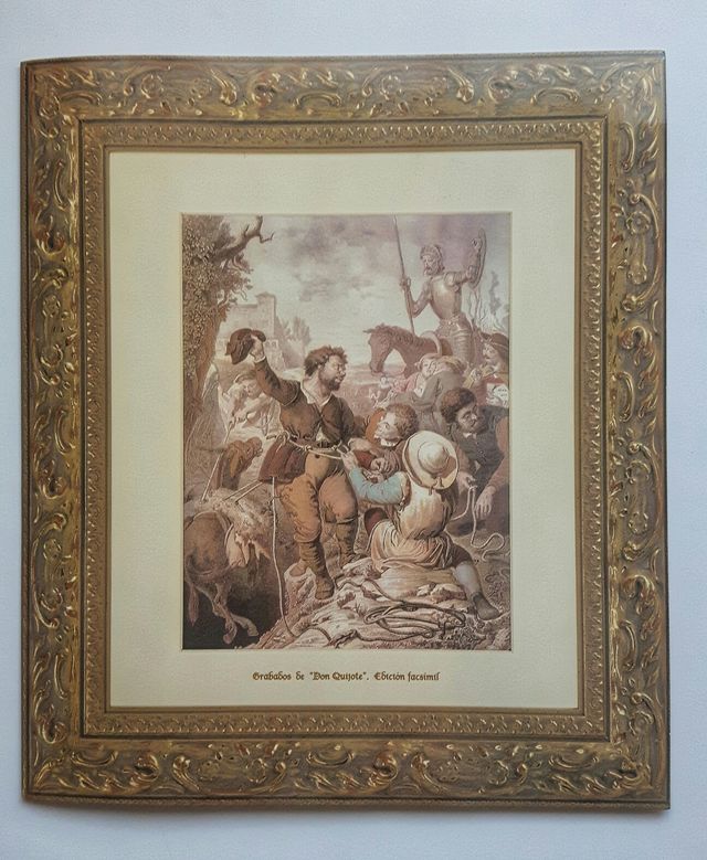 ✒️ 6 Grabados + libro Don Quijote
