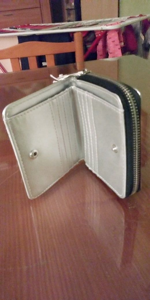 cartera plateada