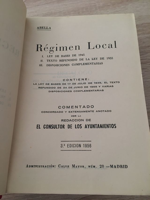 Régimen local 1957 Abella