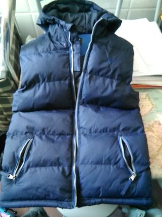 chaleco acolchado azul
