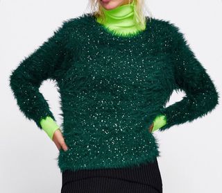 Jersey Zara brillantina strass lentejuelas de segunda mano por 15 EUR en  Bilbao en WALLAPOP