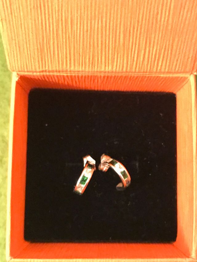 Pendientes plata y circonitas