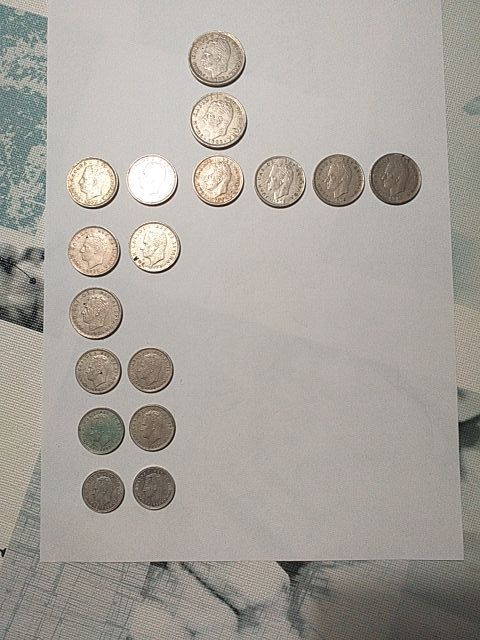 lote monedas Juan Carlos primero