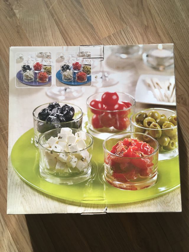 Juego de 5 vasos para aperitivos