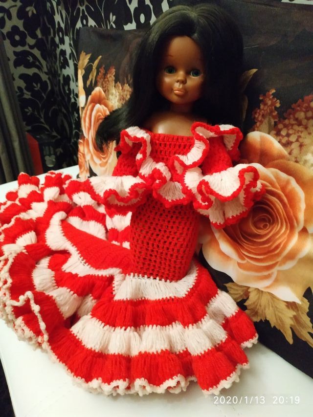 vestido de flamenca Nancy años 70