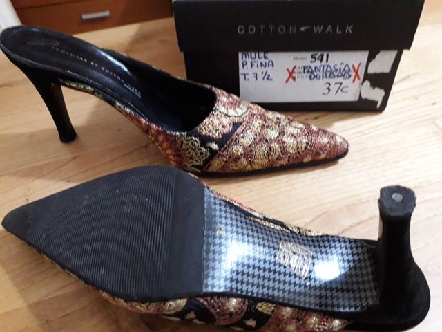 ZAPATOS ( MULE) DE FIESTA CON REGALO  DE BOLSO