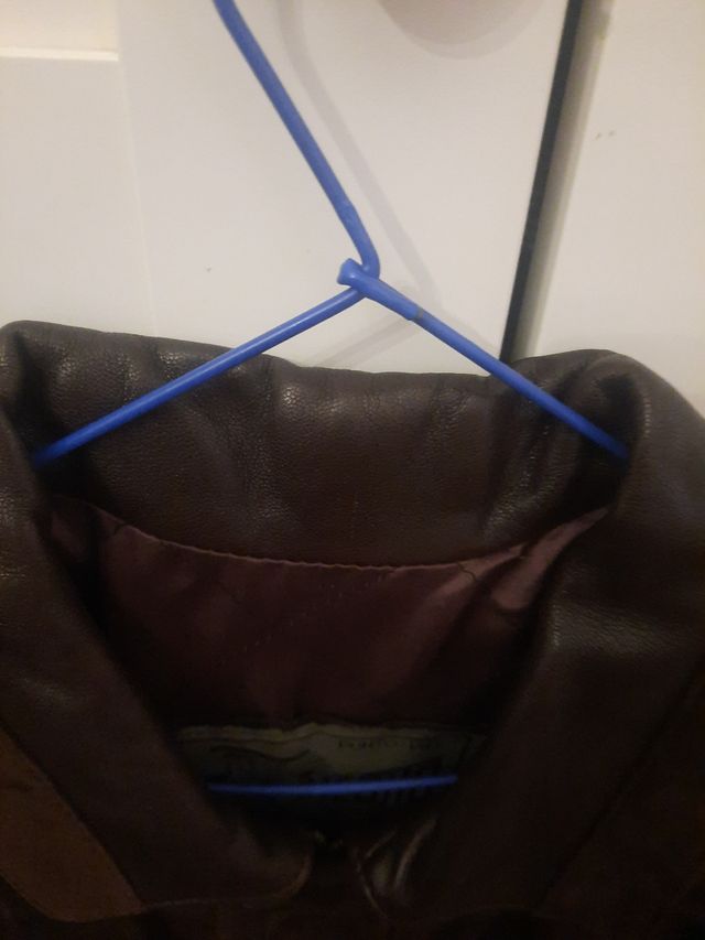 chaqueta vintage de piel auténtica