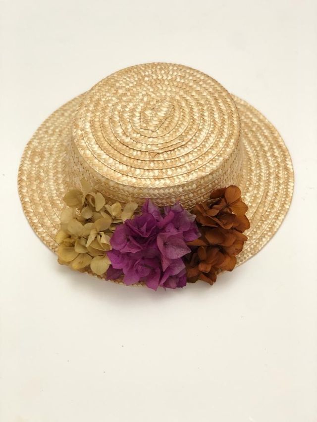 Canotier de flores preservadas