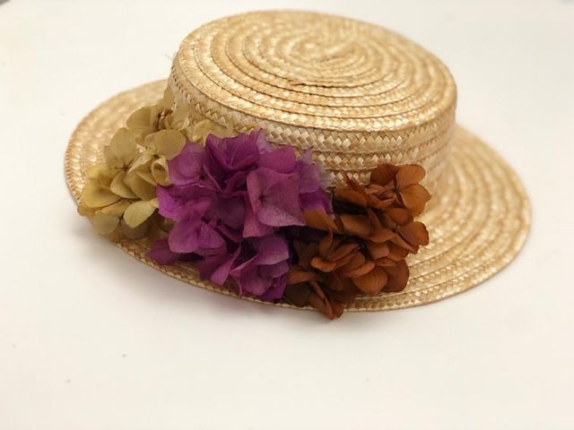 Canotier de flores preservadas