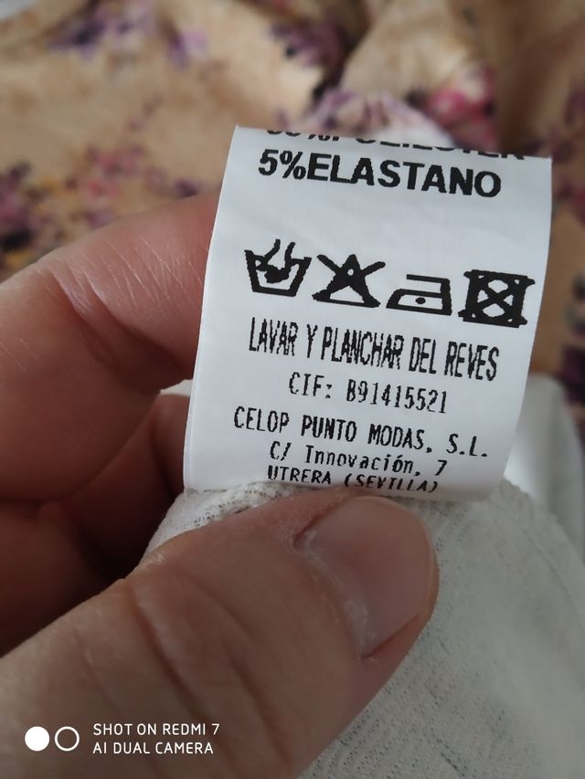 vestido talla mediana.