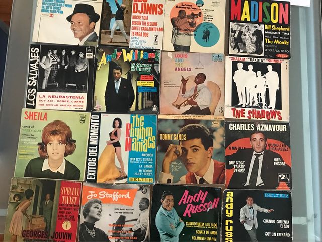 Colección 36 discos vinilo 45rpm años 60