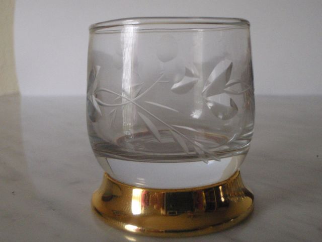 Juego vasos de chupitos tallados