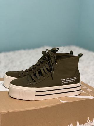 zapatillas estilo converse plataforma