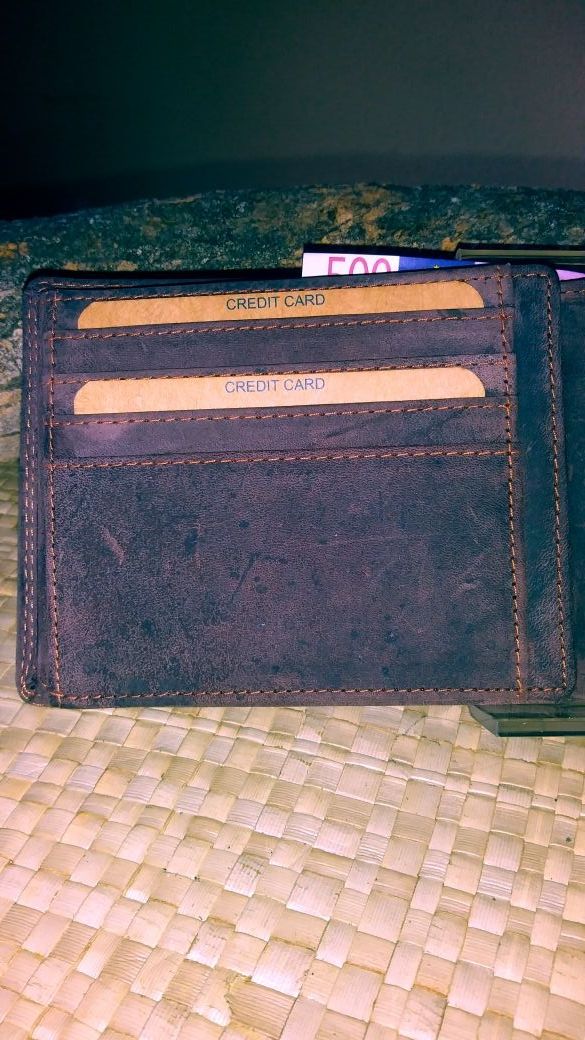 billetera de cuero !