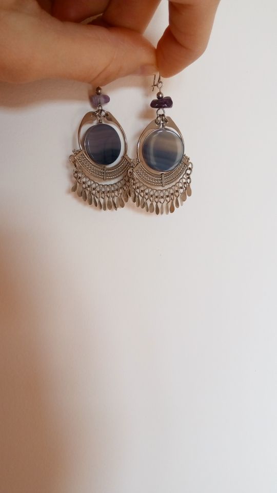 Pendientes lila / morado