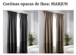 Cortinas opacas 2 modelos de Ikea+barra+soporte de segunda Cortinas opacas 2 modelos de Ikea+barra+soporte de segunda
