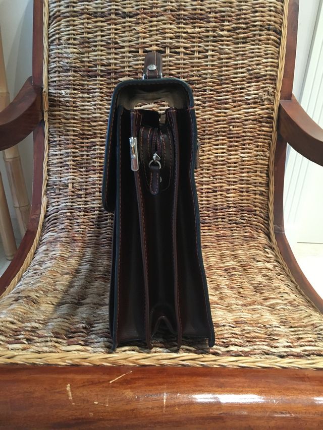 Maletín de piel marrón Katana