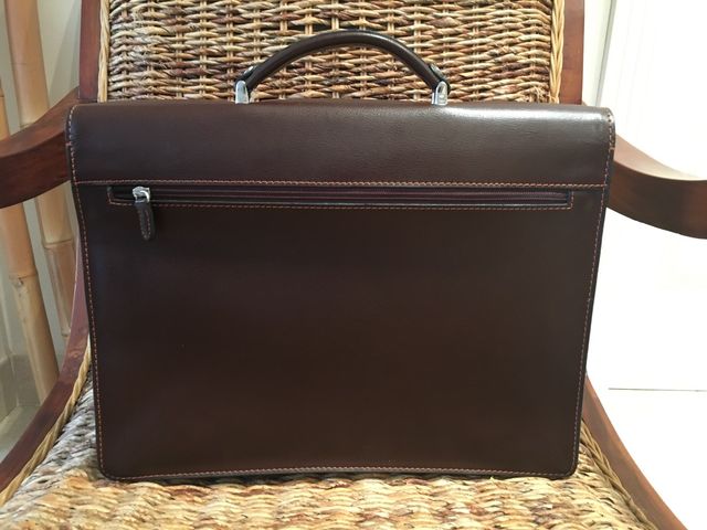 Maletín de piel marrón Katana