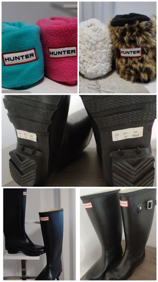 Botas agua HUNTER T.39+ 4pares calcetines polares de segunda mano por 120  EUR en Madrid en WALLAPOP