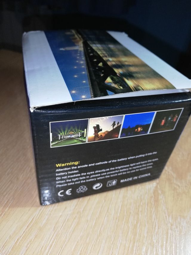 linterna frontal led. 3 modos de alto brillo