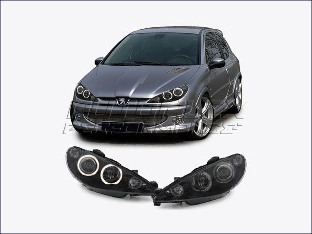 Faros Delante Angel Eyes Peugeot 206
